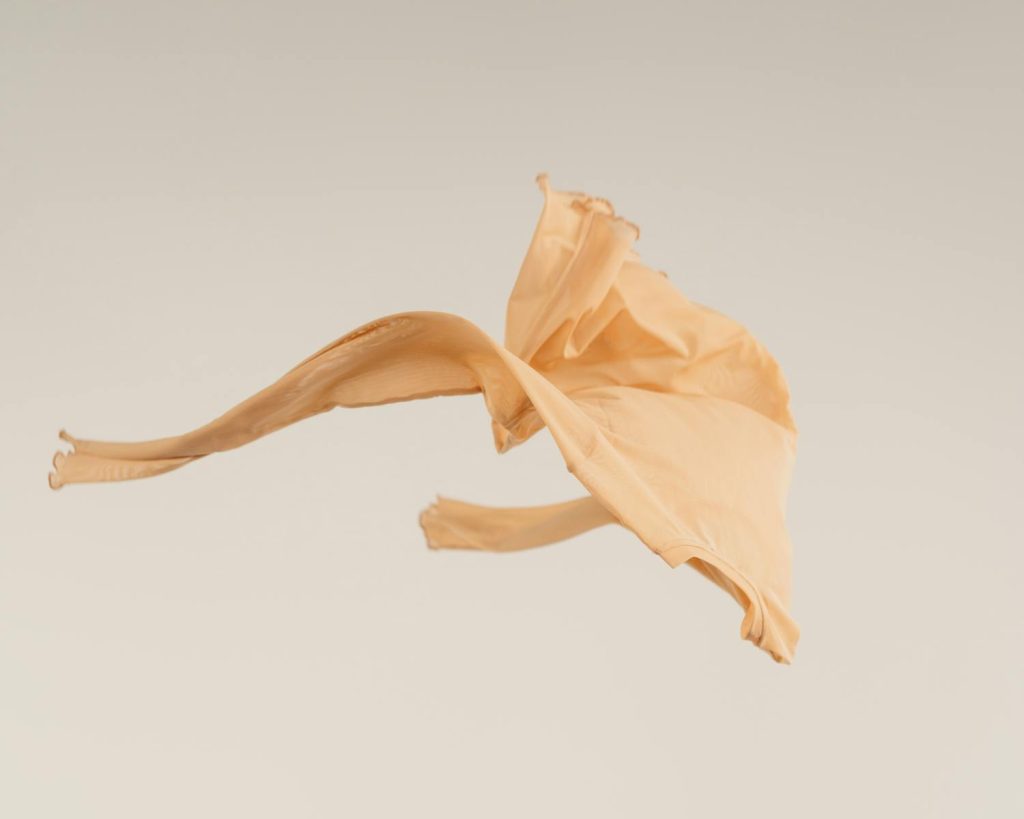 Flying Clothes on White Background